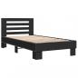 Preview: Bettgestell Schwarz 90x190 cm Holzwerkstoff und Metall