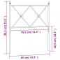 Preview: Kopfteil Metall Weiß 80 cm