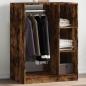 Preview: ARDEBO.de - Kleiderschrank Betongrau 77x48x102 cm Holzwerkstoff