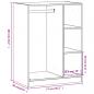 Preview: Kleiderschrank Betongrau 77x48x102 cm Holzwerkstoff