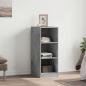 Preview: Kleiderschrank Betongrau 48x41x102 cm Holzwerkstoff