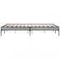 Preview: Bettgestell Grau Sonoma 140x190 cm Holzwerkstoff und Metall