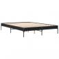 Preview: Bettgestell Schwarz 150x200 cm Holzwerkstoff und Metall