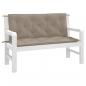 Preview: Gartenbank-Auflagen 2 Stk. Taupe 120x50x7 cm Oxford-Gewebe