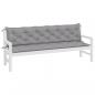 Preview: Gartenbank-Auflagen 2 Stk. Grau 200x50x7 cm Oxford-Gewebe