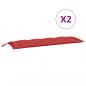 Preview: Gartenbank-Auflagen 2 Stk. Rot 150x50x7 cm Oxford-Gewebe