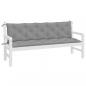 Preview: Gartenbank-Auflagen 2 Stk. Grau 180x50x7 cm Oxford-Gewebe