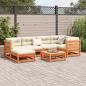 Preview: 7-tlg. Garten-Sofagarnitur Wachsbraun Massivholz Kiefer