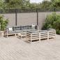 Preview: 8-tlg. Garten-Sofagarnitur mit Kissen Massivholz Kiefer