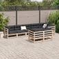 Preview: 8-tlg. Garten-Sofagarnitur mit Kissen Massivholz Kiefer