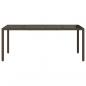 Preview: Gartentisch mit Glasplatte Braun 190x90x75 cm Poly Rattan