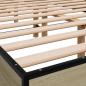 Preview: Bettgestell Sonoma-Eiche 140x190 cm Holzwerkstoff und Metall