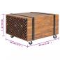 Preview: Beistelltisch Teak 60x60x38 cm