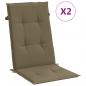 Preview: Hochlehner-Auflagen 2 Stk. Melange Taupe 120x50x4 cm Stoff