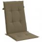 Preview: Hochlehner-Auflagen 2 Stk. Melange Taupe 120x50x4 cm Stoff