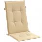 Preview: Hochlehner-Auflagen 6 Stk. Melange Beige 120x50x4 cm Stoff