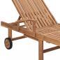 Preview: Sonnenliege mit Auflage Rot Massivholz Teak