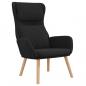 Preview: Relaxsessel mit Hocker Schwarz Samt