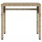 Preview: Sonnenliege mit Dach und Tisch Beige Poly Rattan