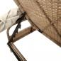 Preview: Sonnenliege mit Dach und Tisch Beige Poly Rattan