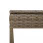 Preview: Sonnenliege mit Dach und Tisch Grau Poly Rattan