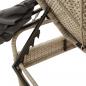 Preview: Sonnenliege mit Dach und Tisch Hellgrau Poly Rattan