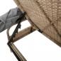 Preview: Sonnenliege mit Dach und Tisch Beige Poly Rattan