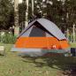 Preview: Kuppel-Campingzelt 3 Personen Orange Wasserdicht