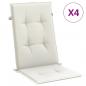 Preview: Hochlehner-Auflagen 4 Stk. Melange Creme 120x50x4 cm Stoff