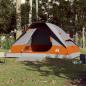 Preview: Kuppel-Campingzelt 4 Personen Grau und Orange Wasserdicht