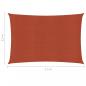 Preview: Sonnensegel 160 g/m² Terracotta-Rot 2,5x3,5 m HDPE