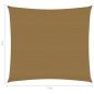 Preview: Sonnensegel 160 g/m² Taupe 5x5 m HDPE