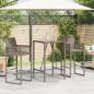 Preview: Garten-Bartisch Grau 70x70x110 cm Poly Rattan