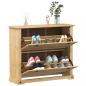 Preview: ARDEBO.de - Schuhschrank Corona 99x32x85 cm Massivholz Kiefer