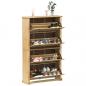 Preview: ARDEBO.de - Schuhschrank Corona 99x32x163,5 cm Massivholz Kiefer