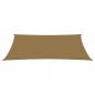 Preview: Sonnensegel 160 g/m² Taupe 2,5x4,5 m HDPE