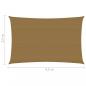 Preview: Sonnensegel 160 g/m² Taupe 2,5x4,5 m HDPE