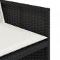 Preview: 7-tlg. Garten-Essgruppe mit Kissen Schwarz Poly Rattan