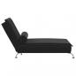 Preview: Massage-Chaiselongue mit Nackenrolle Schwarz Samt