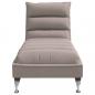 Preview: Massage-Chaiselongue mit Kissen Taupe Stoff