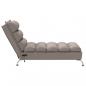 Preview: Massage-Chaiselongue mit Kissen Taupe Stoff