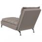 Preview: Massage-Chaiselongue mit Kissen Taupe Stoff