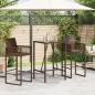 Preview: Garten-Bartisch Braun 70x70x110 cm Poly Rattan