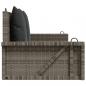 Preview: Hängebank mit Kissen Grau 119x56x48 cm Poly Rattan