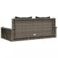 Preview: Hängebank mit Kissen Grau 119x56x48 cm Poly Rattan