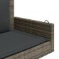 Preview: Hängebank mit Kissen Grau 119x56x48 cm Poly Rattan