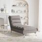 Preview: Chaiselongue mit Kissen Taupe Stoff