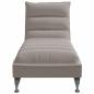 Preview: Chaiselongue mit Kissen Taupe Stoff