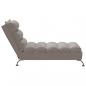 Preview: Chaiselongue mit Kissen Taupe Stoff