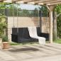 Preview: Hängebank Schwarz 119x56x48 cm Poly Rattan